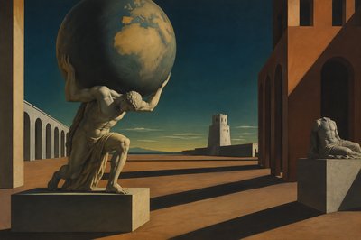 Atlas with heavy globe on his back
