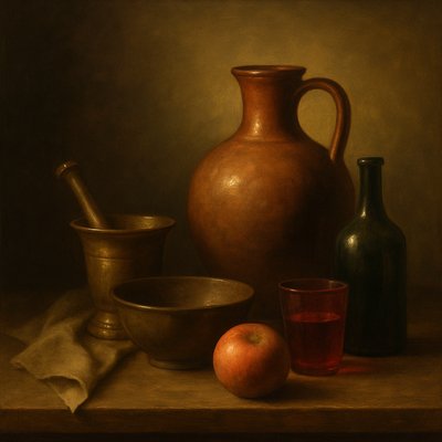 still life with everyday objects