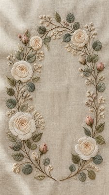 an arch of white roses and eucalyptus in soft morning light, elegant vertical composition with open space, no text