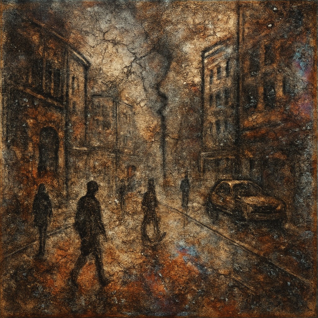 urban street with city activity