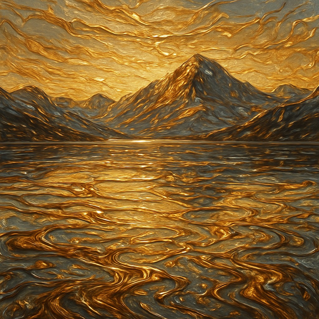 serene landscape with mountains and water