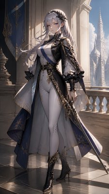 full-length portrait of an elegant figure