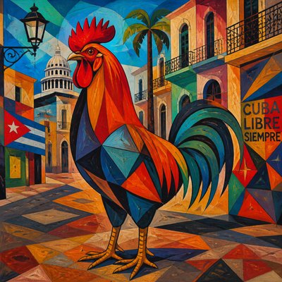 animal standing in natural pose — Cuban Art Style