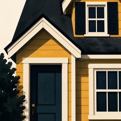 house with front view — Cropping Art Style