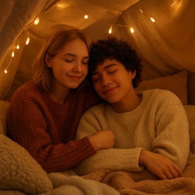 portrait of two people together