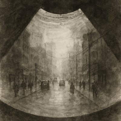 urban street with city activity