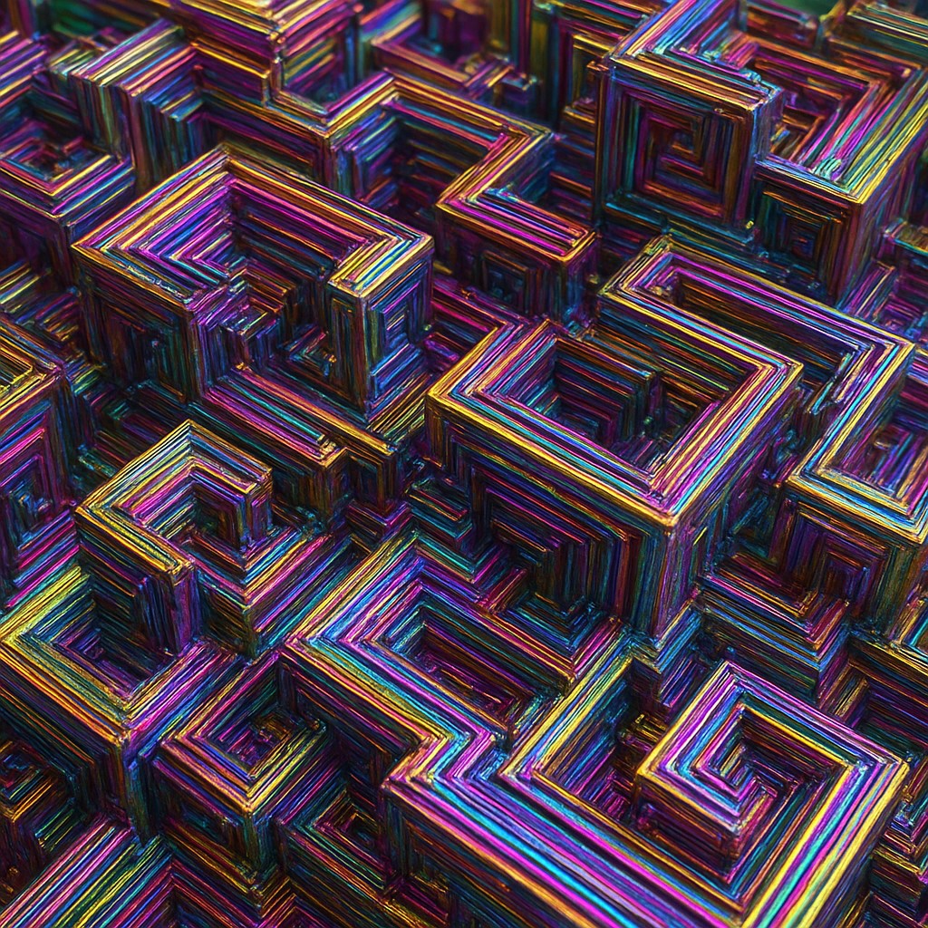 Bismuth Crystal Architecture Style Transfer Example
