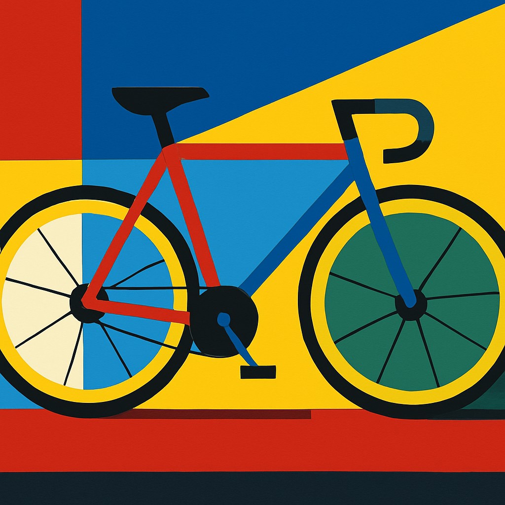 bicyle resting against a wall