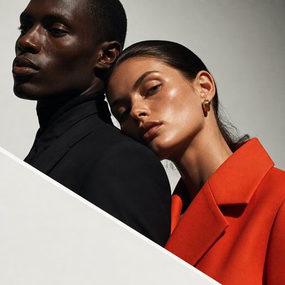 portrait of two people together — High Fashion Photography Style