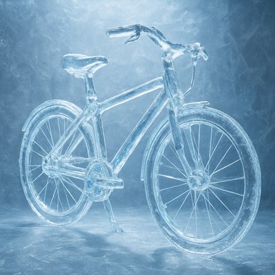bicyle resting against a wall