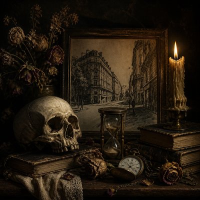 Memento Mori Art Style Style Transfer Example