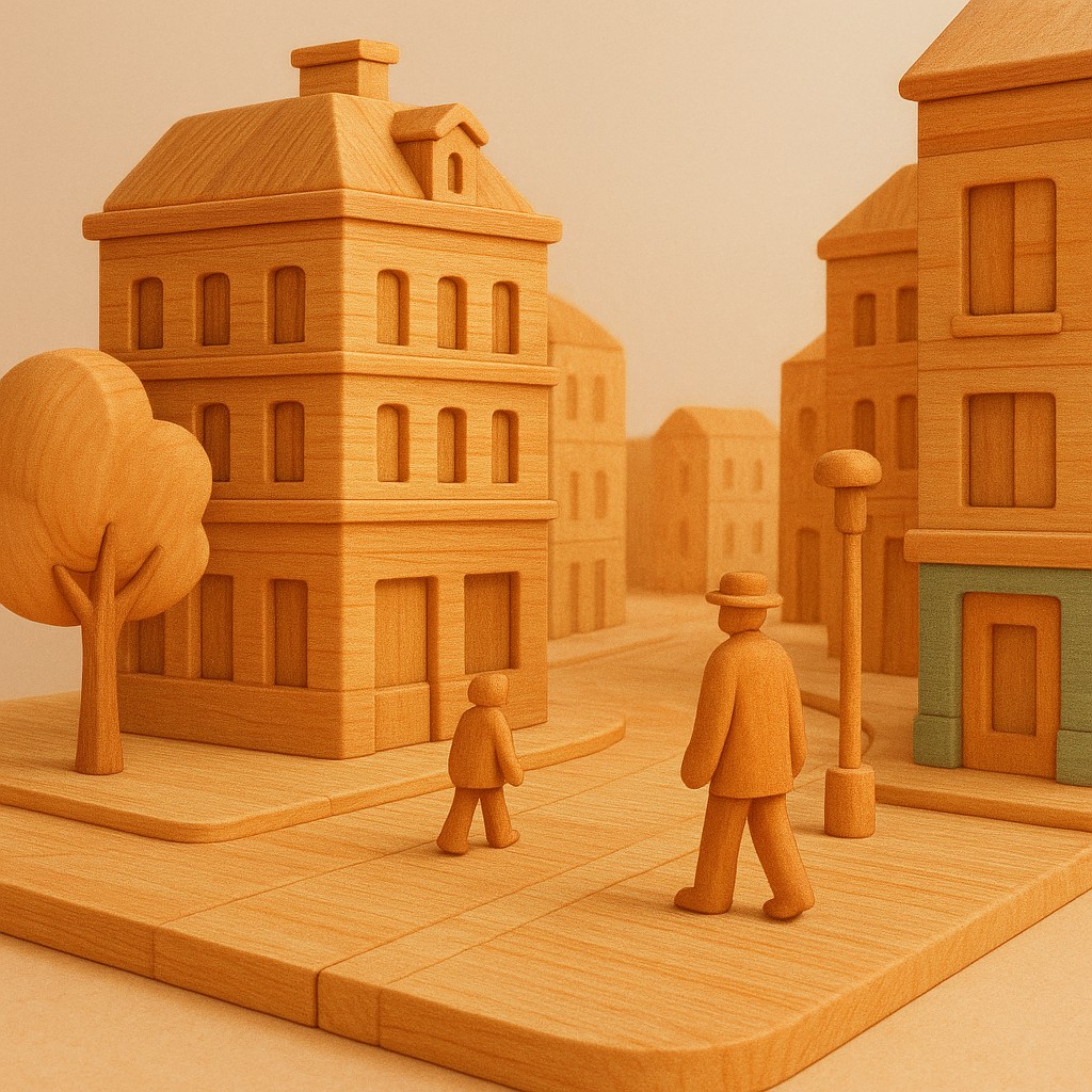 Wooden Toy Art Style Transfer Example