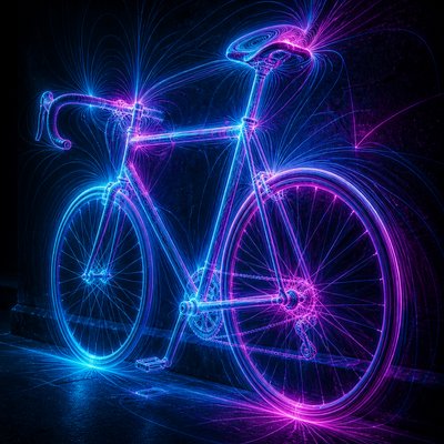 bicyle resting against a wall