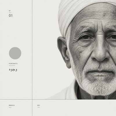 close-up portrait of an elderly person with expressive weathered features