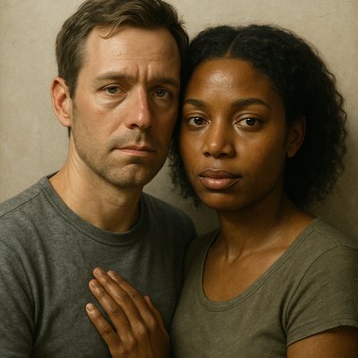 portrait of two people together