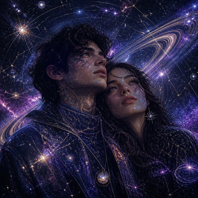 portrait of two people together
