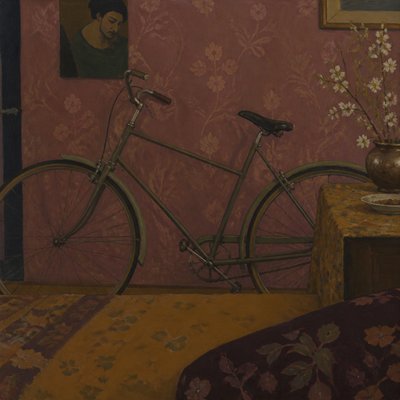 bicyle resting against a wall — Les Nabis Art Style