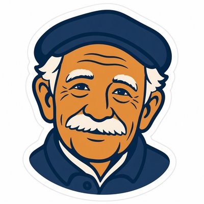 close-up portrait of an elderly person with expressive weathered features