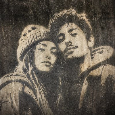 portrait of two people together