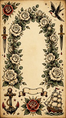 an arch of white roses and eucalyptus in soft morning light, elegant vertical composition with open space, no text