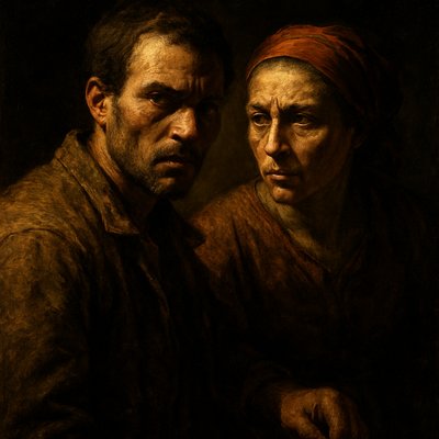 portrait of two people together