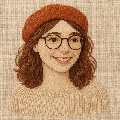 Hand Embroidery Illustration / Textile Art Style Transfer Example