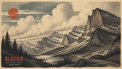 sweeping panoramic landscape with a dramatic sky