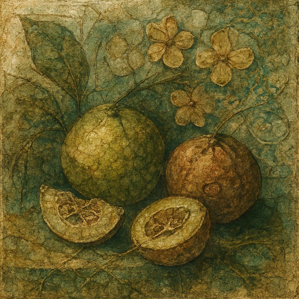 still life arrangement of fruits and flowers