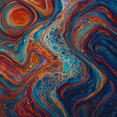 Fluid Abstract Art Style Style Transfer Example