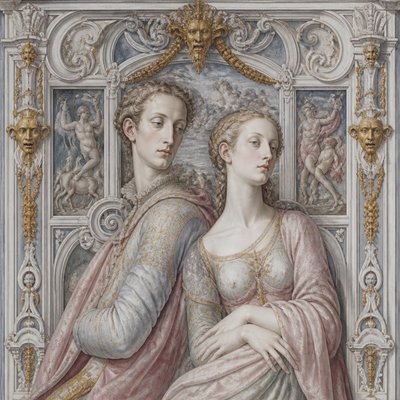 portrait of two people together