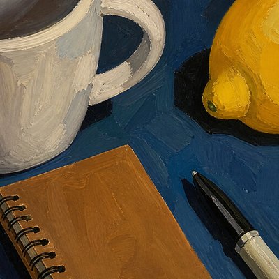 still life with everyday objects — Cropping Art Style
