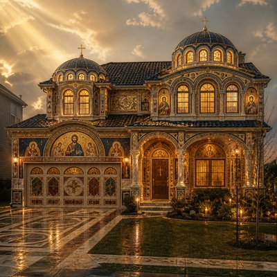 Byzantine Architecture Style Transfer Example