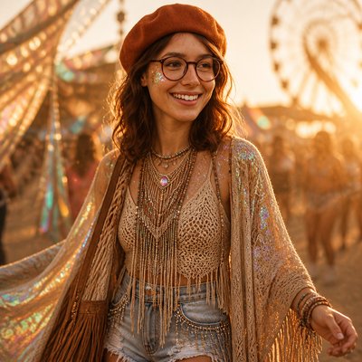 Festival Fashion Style Style Transfer Example