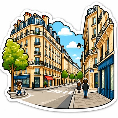 Character Sticker Design Style Transfer Example