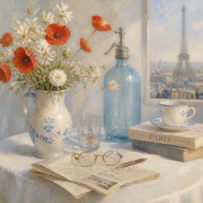 still life with everyday objects — French Art Style