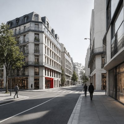 Modern Architecture Art Style Transfer Example