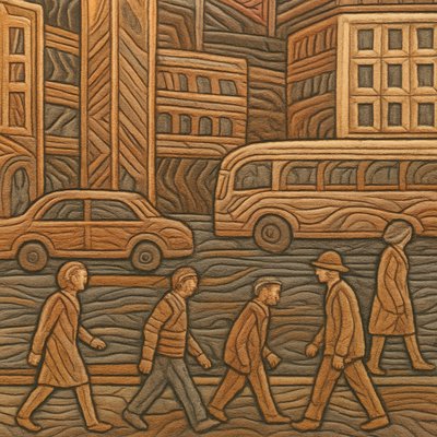 urban street with city activity