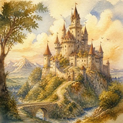majestic castle on a hilltop