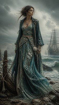 full-length portrait of an elegant figure