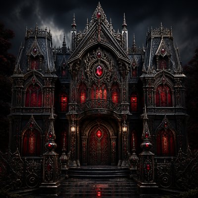 house with front view — Gothic Jewelry Design