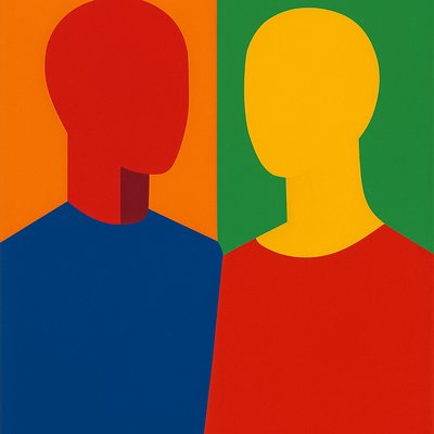 portrait of two people together