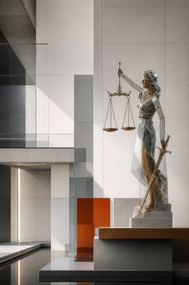 a statue of a lady justice holding a sword