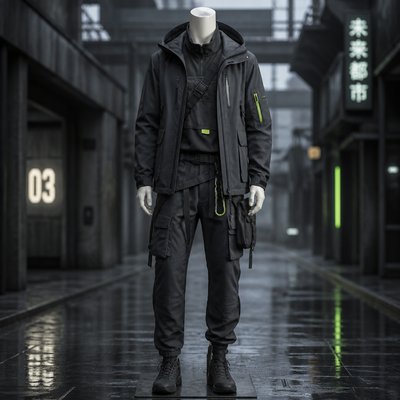 Techwear Fashion Style Transfer Example