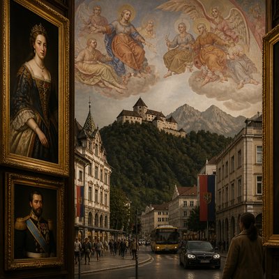 urban street with city activity