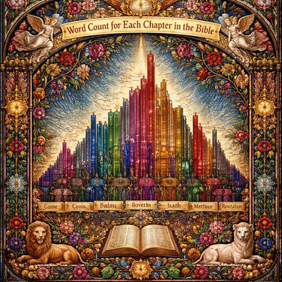 Three Pillars blog word count for each chapter in the Bible (do not use words)