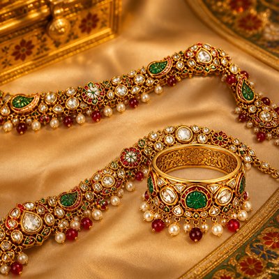 Mughal Jewelry Design Style Transfer Example
