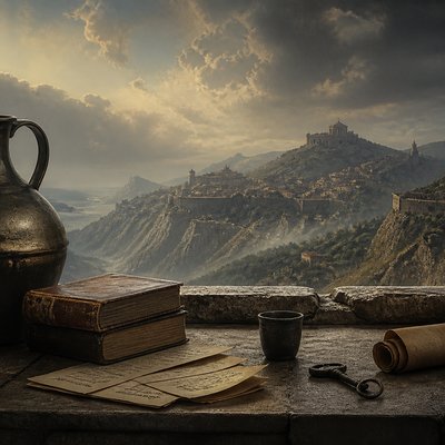 still life with everyday objects — Matte Painting Style