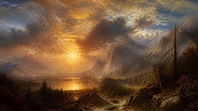 sweeping panoramic landscape with a dramatic sky