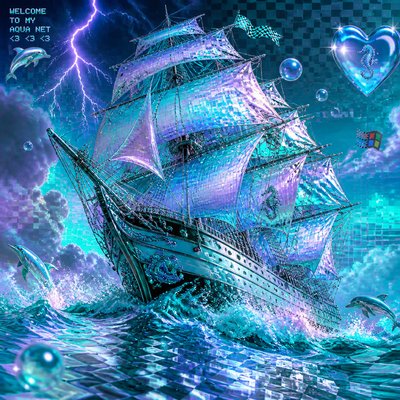 sailing ship on a stormy sea