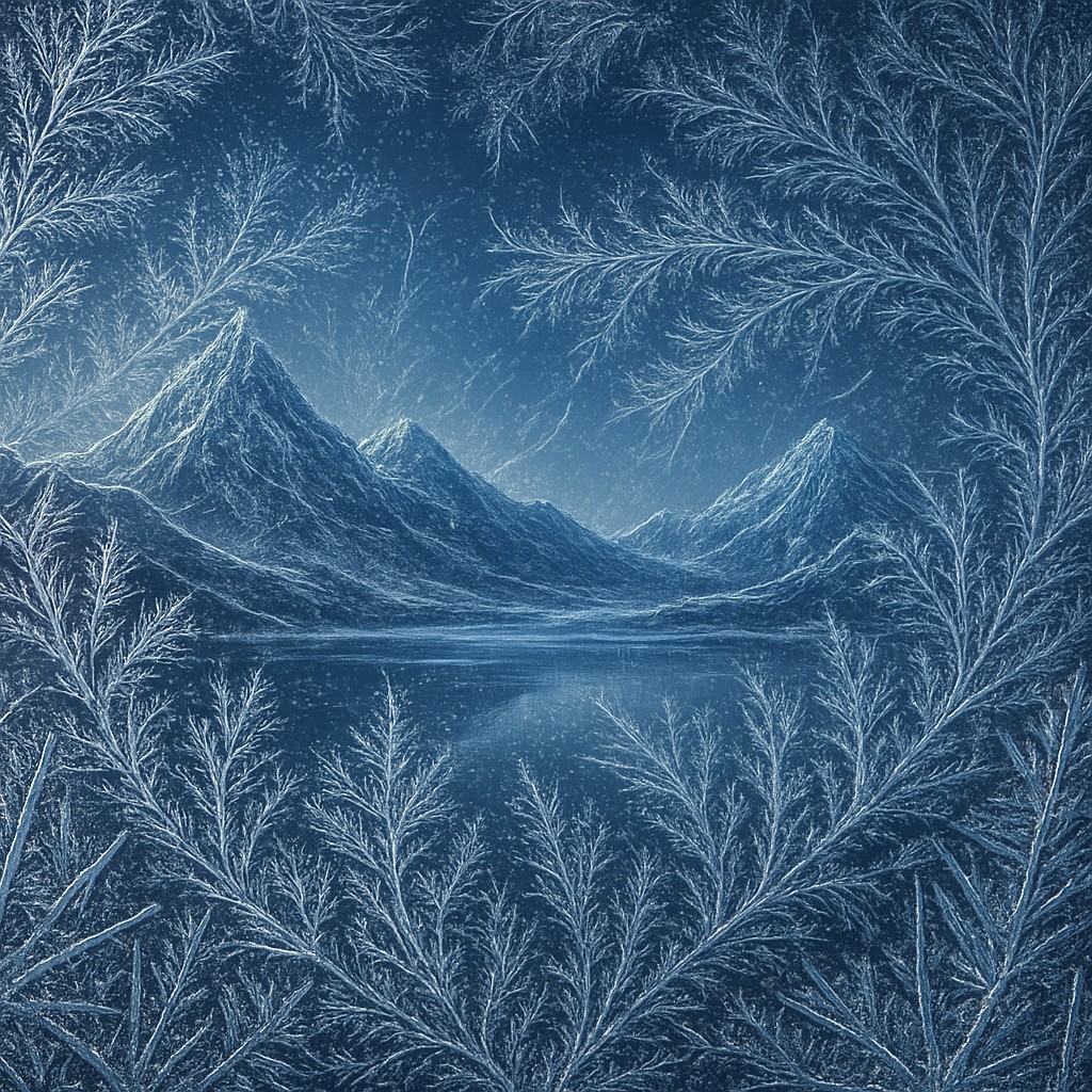 serene landscape with mountains and water